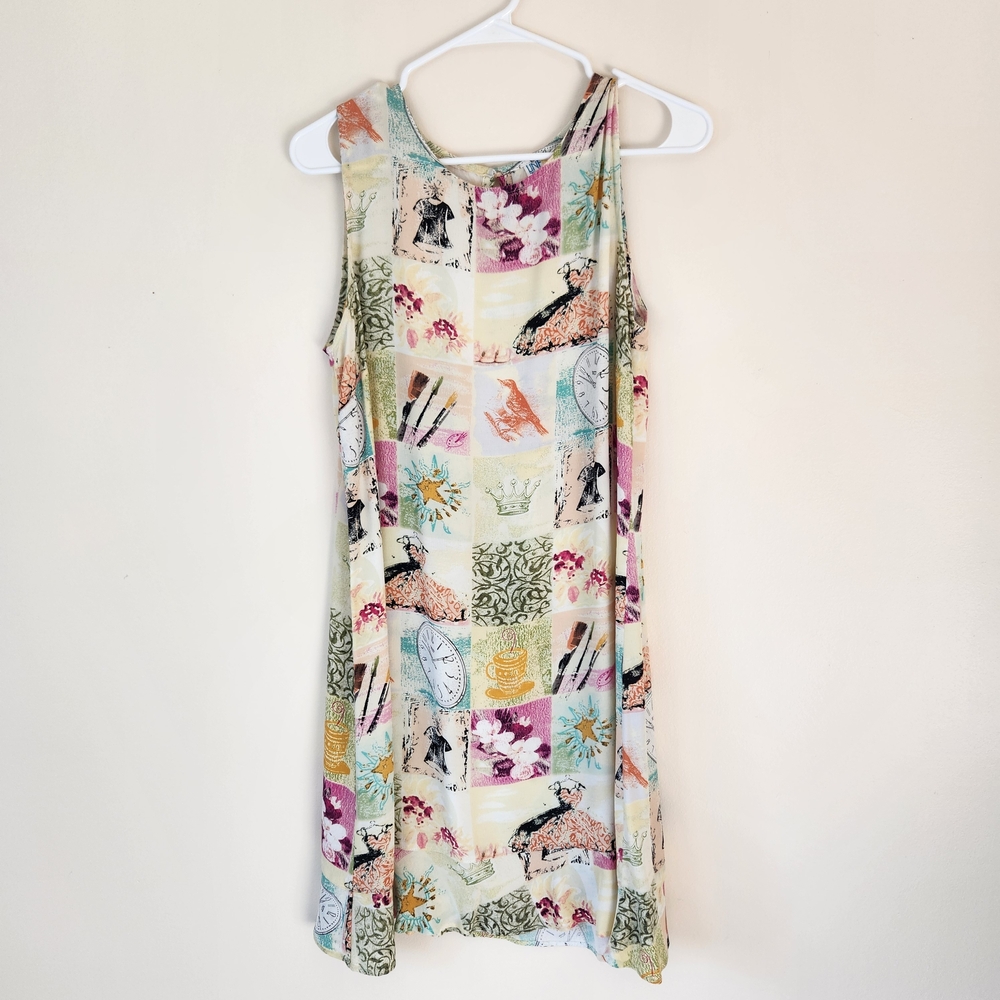 Vibrant Parisian Chic Inspired Patchwork Sleevele… - image 1